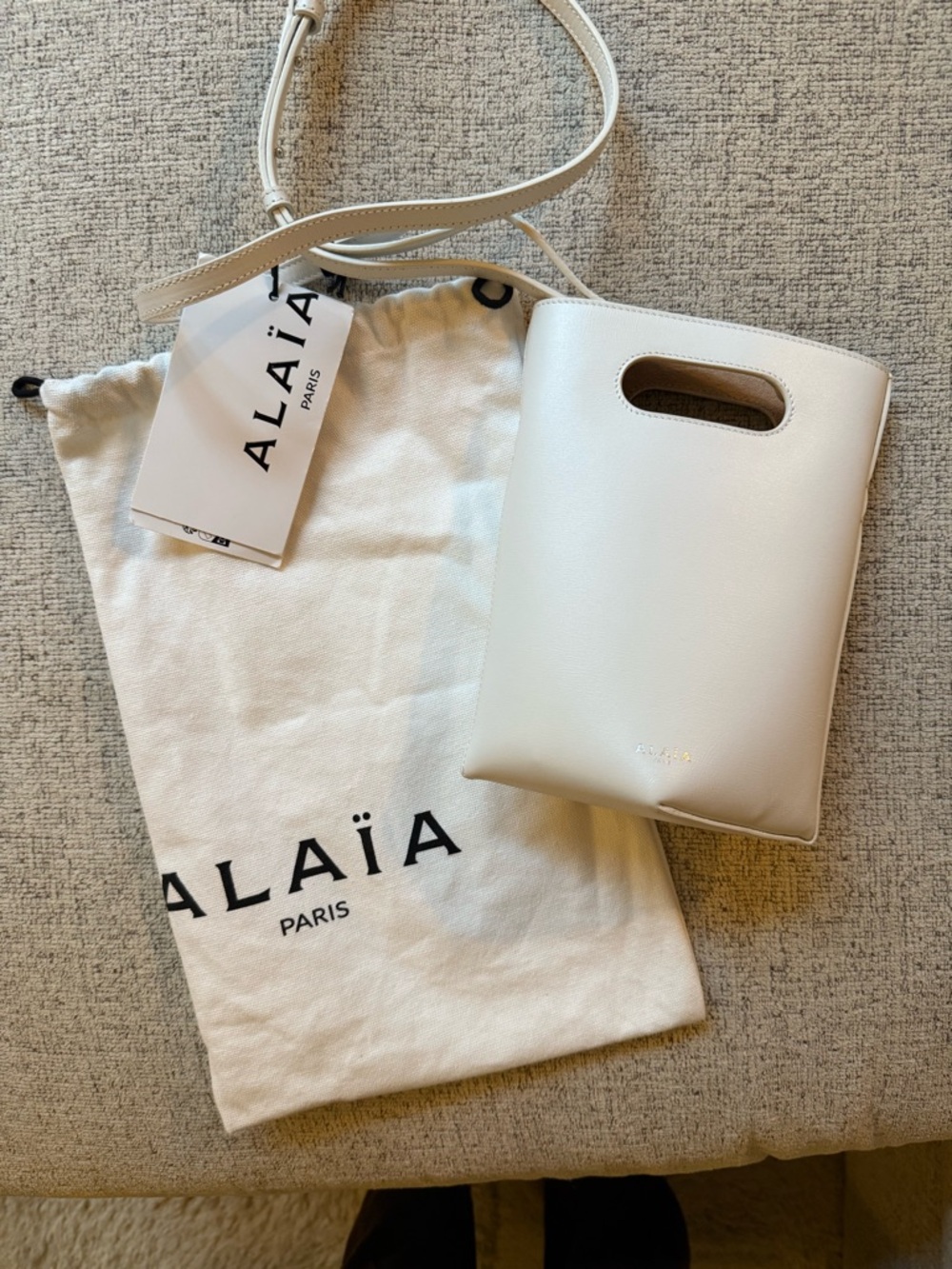 Alaïa White Leather Crossbody Bag